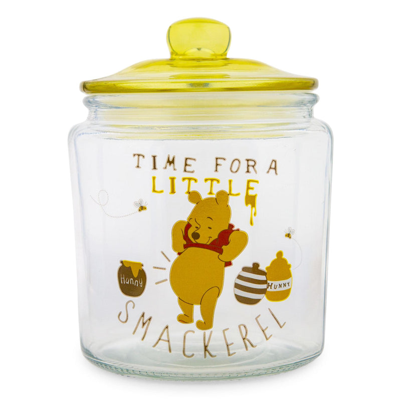 Disney Winnie the Pooh Glass Snack Jar Container With Lid | 6 Inches Tall product image 1 of 8