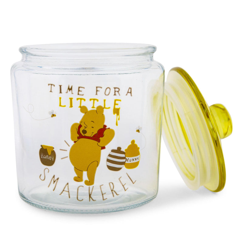 Disney Winnie the Pooh Glass Snack Jar Container With Lid | 6 Inches Tall product image 2 of 8