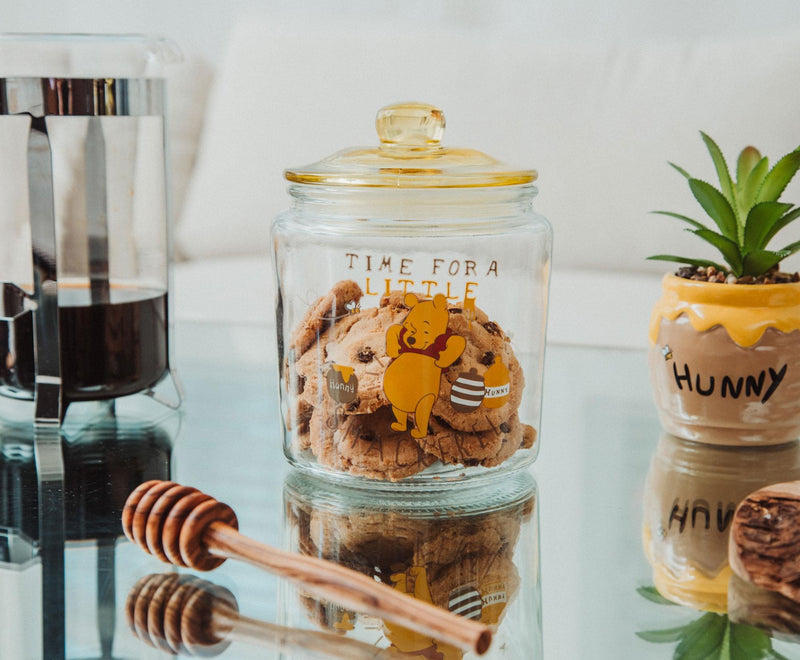 Disney Winnie the Pooh Glass Snack Jar Container With Lid | 6 Inches Tall product image 3 of 8