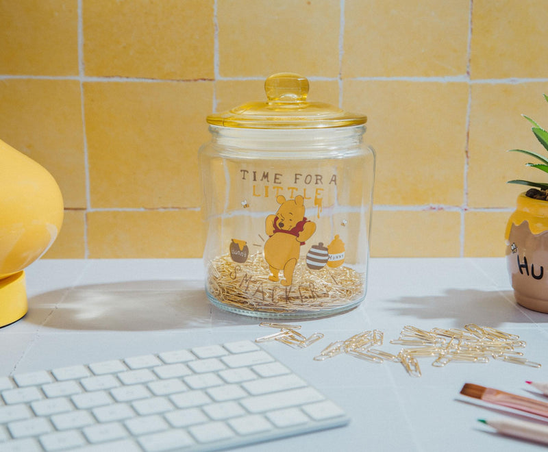 Disney Winnie the Pooh Glass Snack Jar Container With Lid | 6 Inches Tall product image 6 of 8