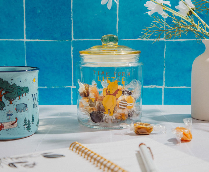Disney Winnie the Pooh Glass Snack Jar Container With Lid | 6 Inches Tall product image 8 of 8