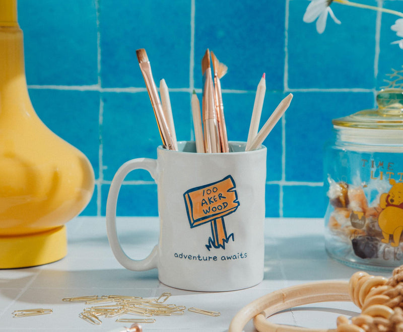Disney Winnie the Pooh "Adventure Awaits" Pottery Ceramic Mug | Holds 16 Ounces product image 7 of 8