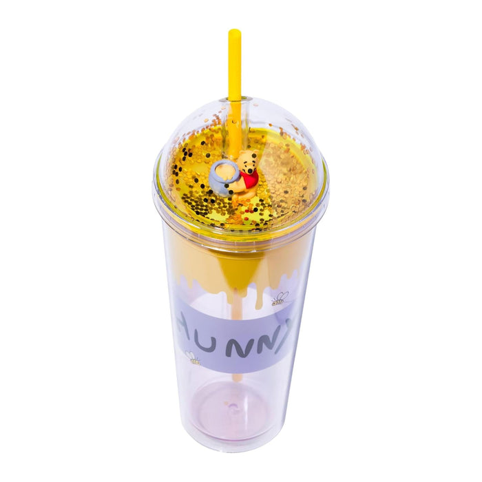 Disney Winnie The Pooh Hunny Pot Confetti Carnival Cup With Lid and Straw