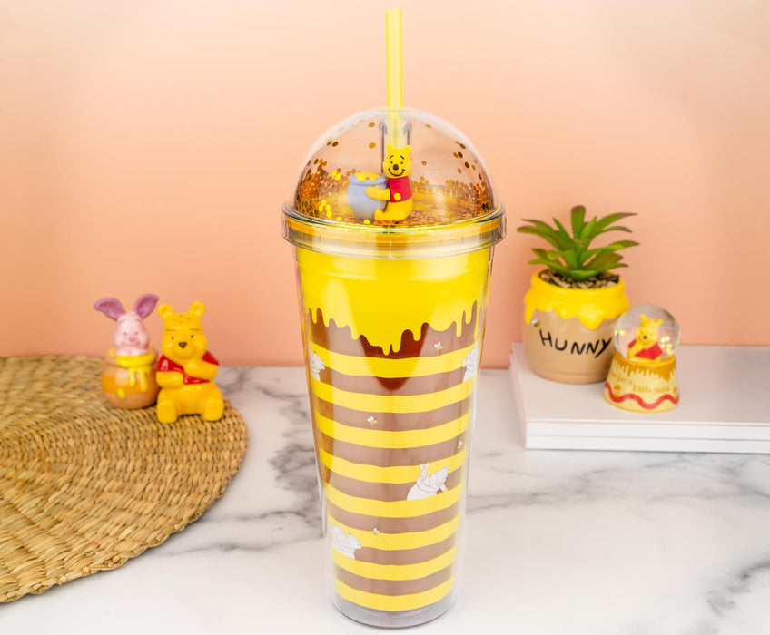 Disney Winnie the Pooh Hunny Confetti Dome Top Carnival Cup | Holds 24 Ounces
