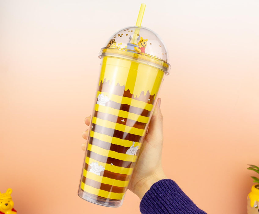 Disney Winnie the Pooh Hunny Confetti Dome Top Carnival Cup | Holds 24 Ounces