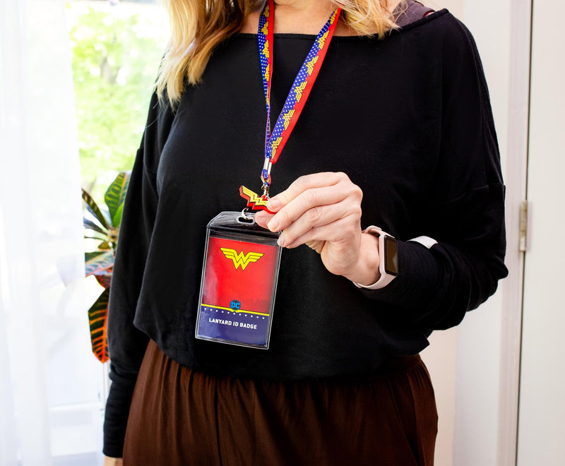 DC Comics Wonder Woman 22-Inch Lanyard With ID Badge Holder And Logo Charm product image 8 of 8