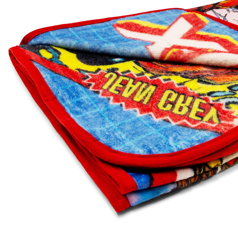 Marvel X-Men Character Cards Raschel Throw Blanket | 45 x 60 Inches product image 3 of 9