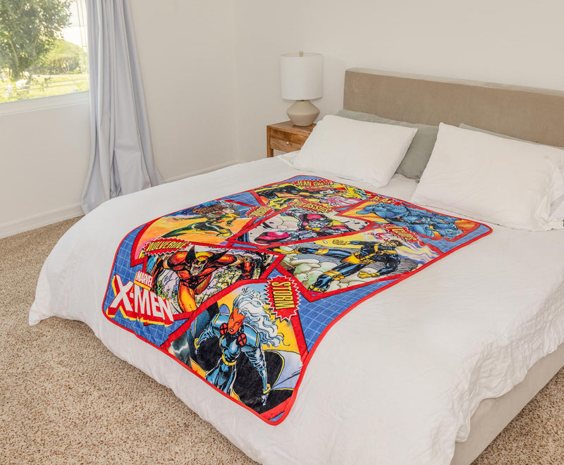Marvel X-Men Character Cards Raschel Throw Blanket | 45 x 60 Inches product image 9 of 9