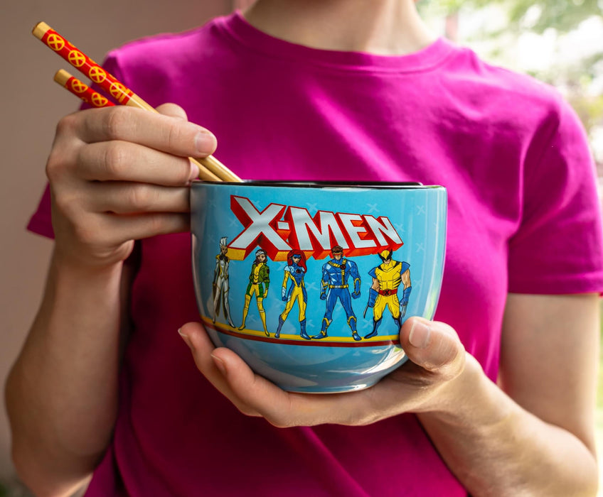 Marvel - X-Men Characters 20-Ounce Ramen Bowl and Chopstick Set