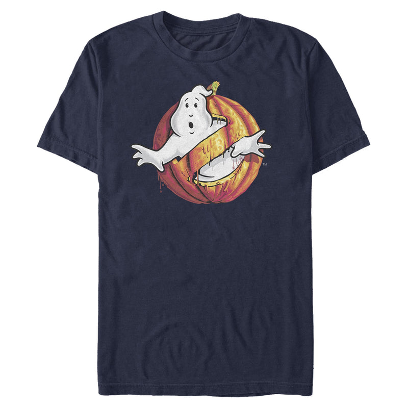 Navy T-Shirt featuring design named Ghostbusters - Logo Halloween