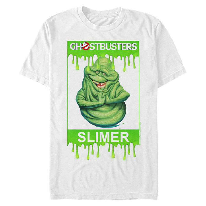 White T-Shirt featuring design named Ghostbusters - Slimer Frame