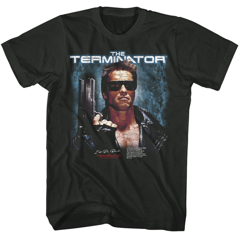 T-Shirt featuring design named The Terminator - Jacket & Pistol Poster (Distressed)