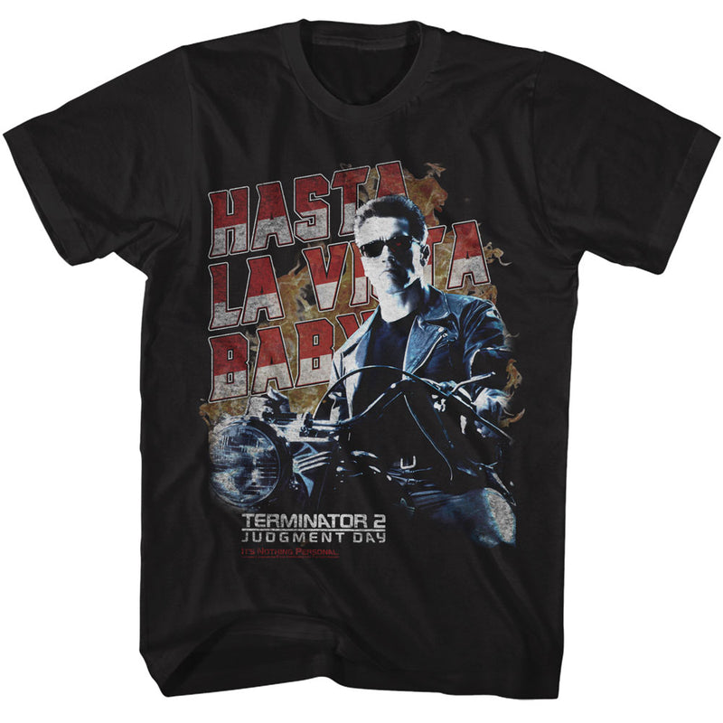 T-Shirt featuring design named Terminator 2: Judgement Day - Hasta La Vista Motorcycle