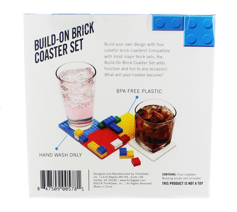 Build-On Brick 4-Piece Coaster Set