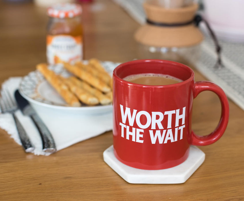 Heinz Ketchup - Logo "Worth the Wait" Ceramic Coffee Mug | Holds 16 Ounces