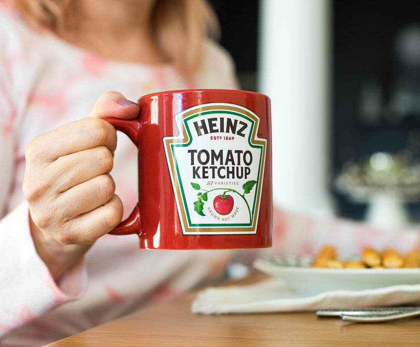 Heinz Ketchup - Logo "Worth the Wait" Ceramic Coffee Mug | Holds 16 Ounces