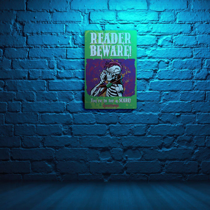 Goosebumps - Reader Beware Metal Sign