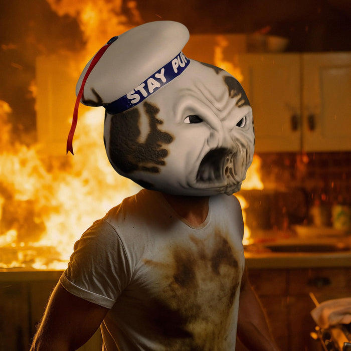 Ghostbusters Toasted Stay Puft Marshmallow Man Adult Vinyl Costume Mask