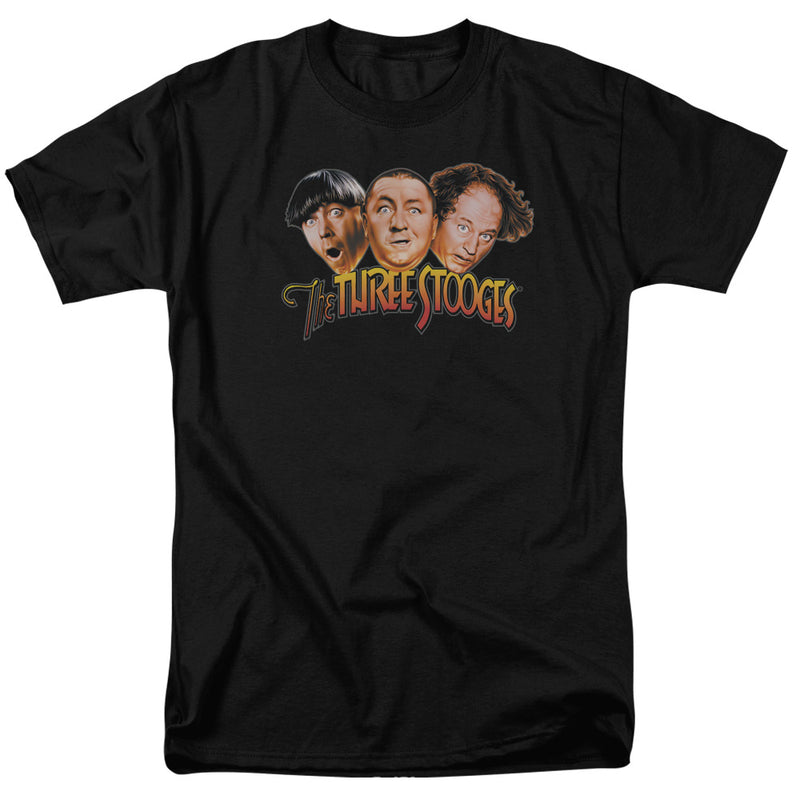 T-Shirt featuring design named Three Stooges - Three Head Logo, product image 1 of 2