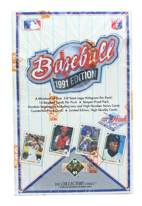 1991 Upper Deck Baseball High Series "Find the Hank" Box