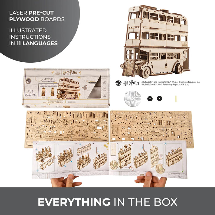 Harry Potter Knight Bus 3D Wooden Puzzle Mechanical Model Kit