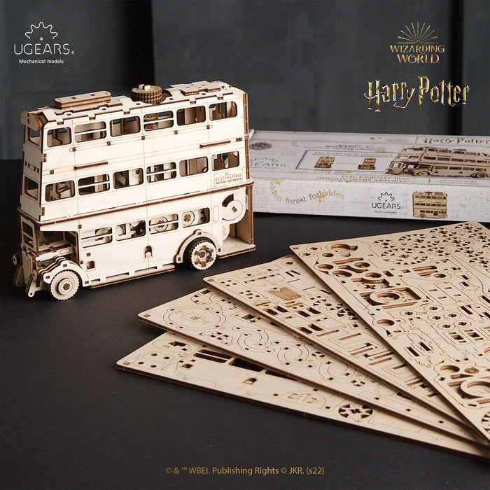 Harry Potter Knight Bus 3D Wooden Puzzle Mechanical Model Kit