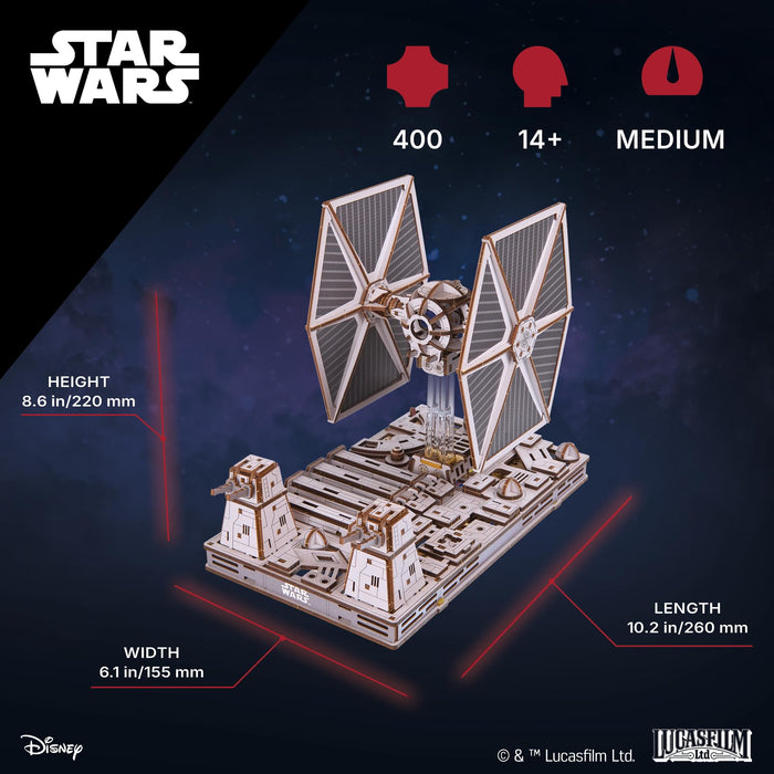 Star Wars TIE Fighter 3D Wooden Puzzle Mechanical Model Kit