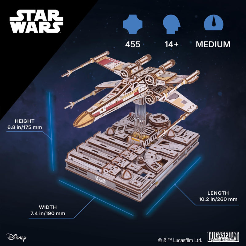 Star Wars X-Wing Starfighter 3D Wooden Puzzle Mechanical Model Kit