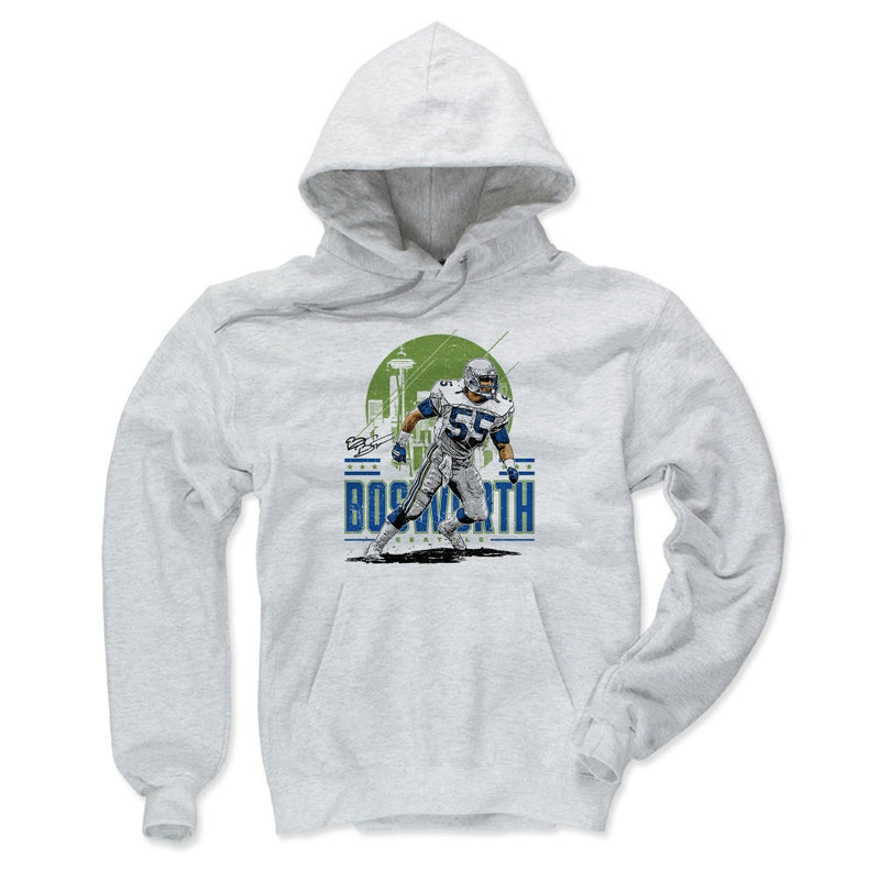 Hoodie featuring design named Brian Bosworth Seattle Skyline, product image 2 of 3
