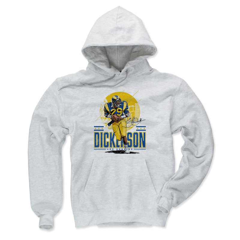 Hoodie featuring design named Eric Dickerson Los Angeles Skyline, product image 1 of 3