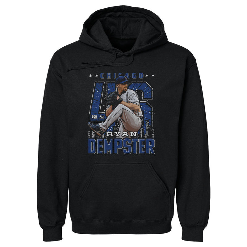 Black Hoodie featuring design named Ryan Dempster Chicago C Gritty WHT