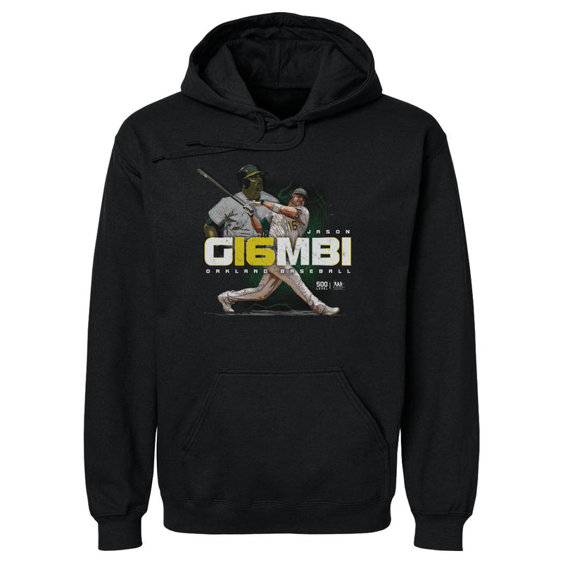 Black Hoodie featuring design named Jason Giambi Oakland Player Number WHT