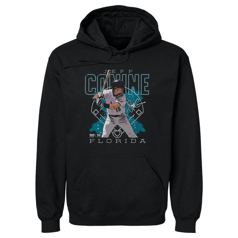 Black Hoodie featuring design named Jeff Conine Florida Gritty WHT