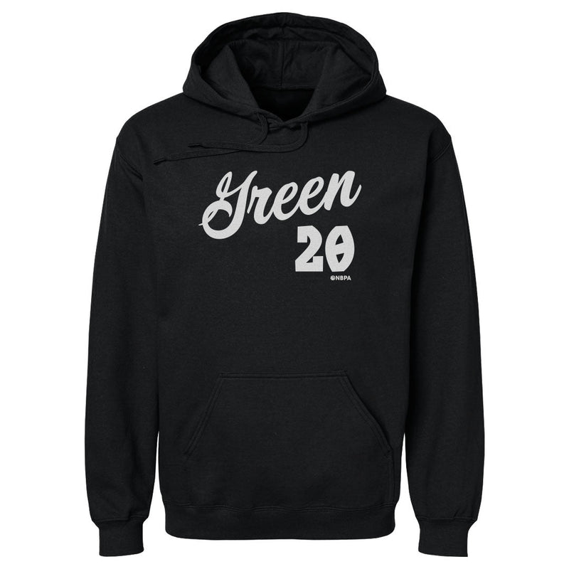 Black hoodie featuring the white script name 'Green' above the number '20' and a small NBPA logo below.