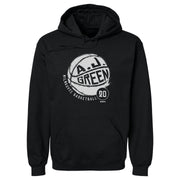 Black hoodie featuring a large white basketball with the text 'A.J. GREEN' in black across it, with 'MILWAUKEE BASKETBALL' text and number 20 in white.