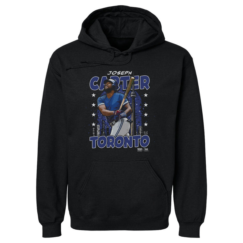 Black Hoodie featuring design named Joe Carter Toronto Gritty WHT