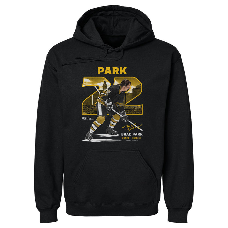 Black hoodie featuring Brad Park in a gold-and-black jersey with large gold number 22 and the text 'BRAD PARK' above.