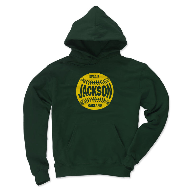 Forest Green Hoodie featuring design named Reggie Jackson Oakland Baseball WHT
