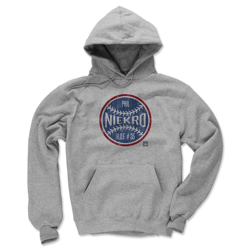 Gray Hoodie featuring design named Phil Niekro Ball B
