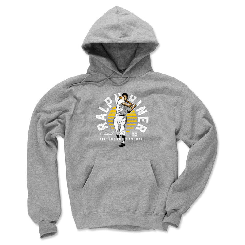 Gray Hoodie featuring design named Ralph Kiner Emblem WHT