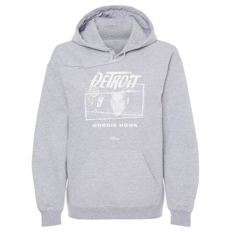 Hoodie featuring design named Gordie Howe Detroit Tones WHT, product image 2 of 2