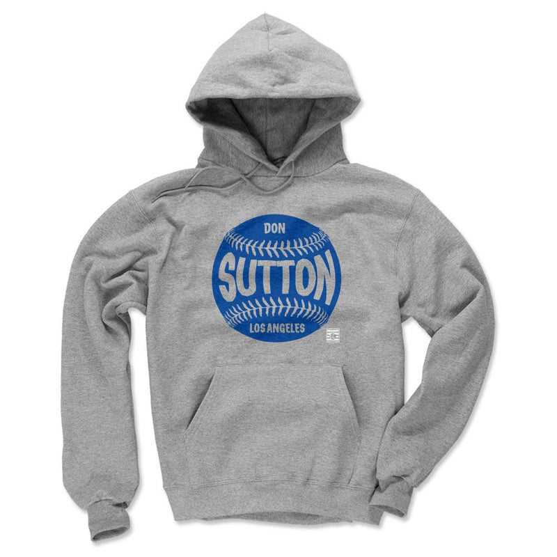 Gray Hoodie featuring design named Don Sutton Los Angeles Baseball WHT