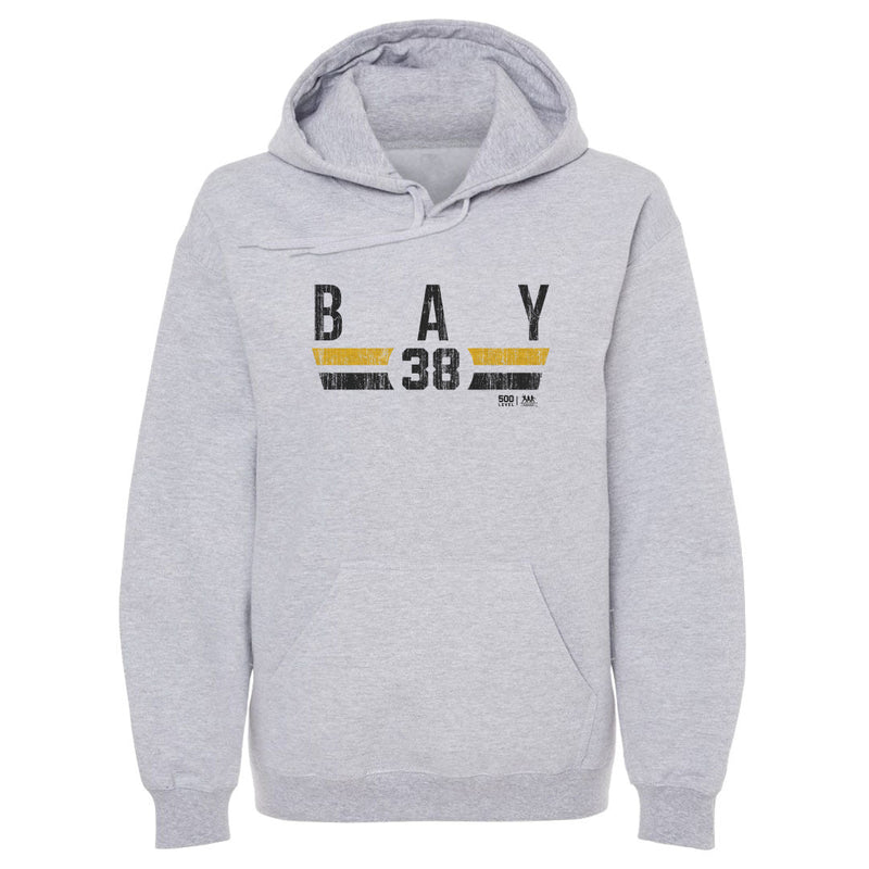 Gray Hoodie featuring design named Jason Bay Pittsburgh Font