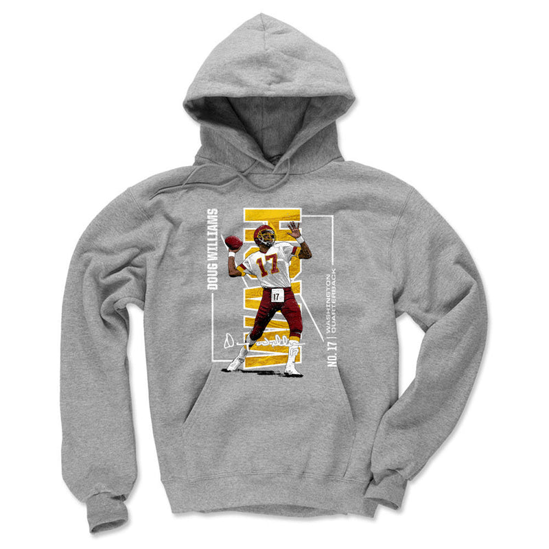 Gray Hoodie featuring design named Doug Williams Throwback City WHT