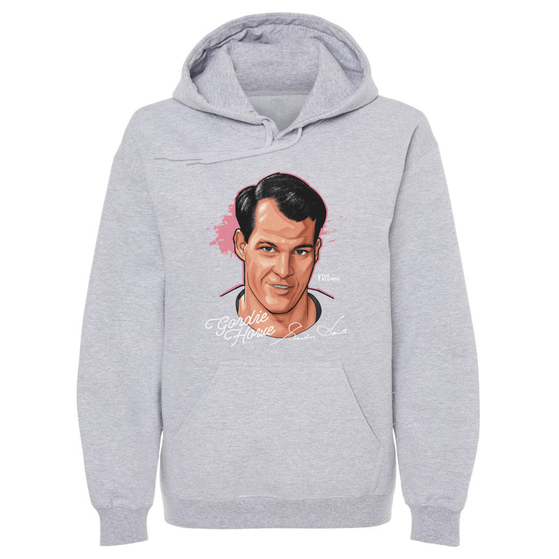 Hoodie featuring design named Gordie Howe Detroit Profile WHT, product image 1 of 2