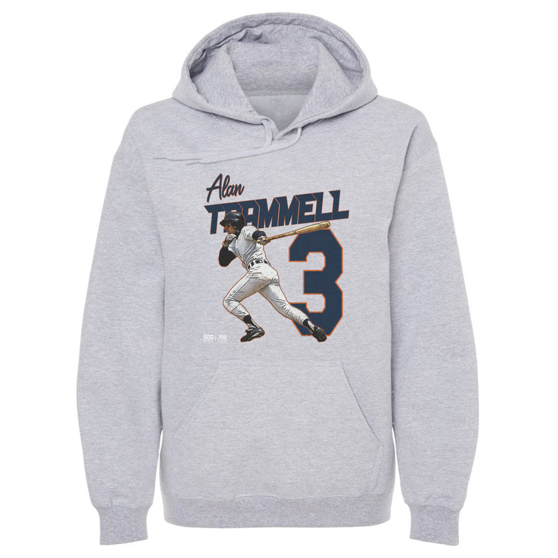 Gray Hoodie featuring design named Alan Trammell Detroit Player Name WHT