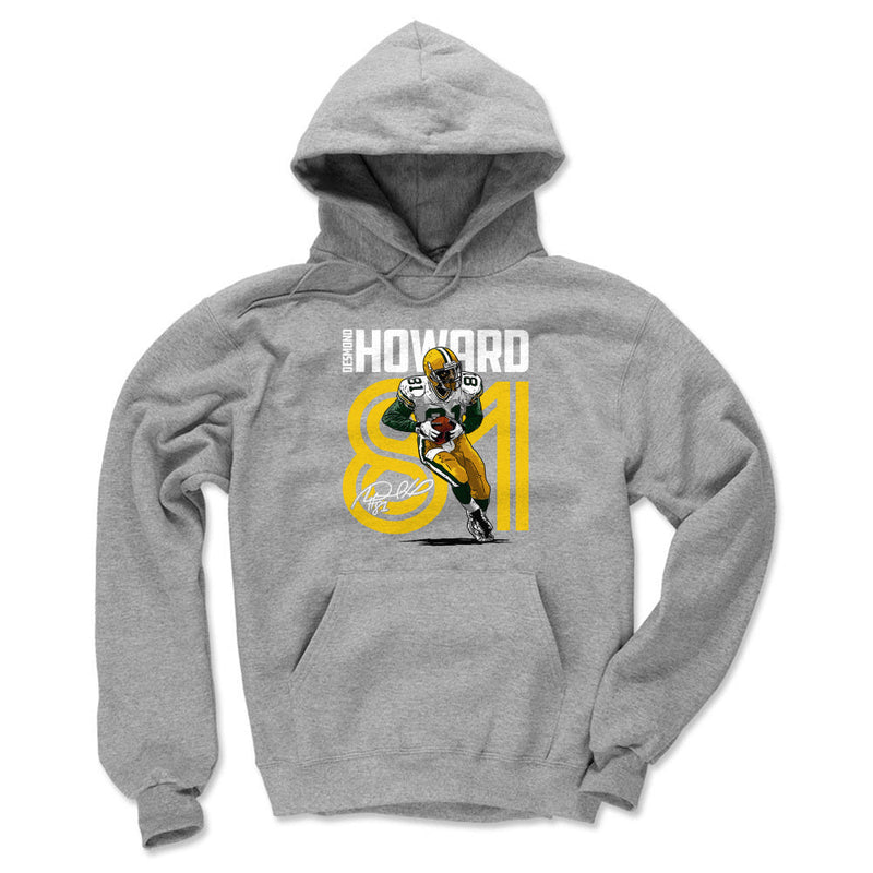 Gray Hoodie featuring design named Desmond Howard Inline WHT