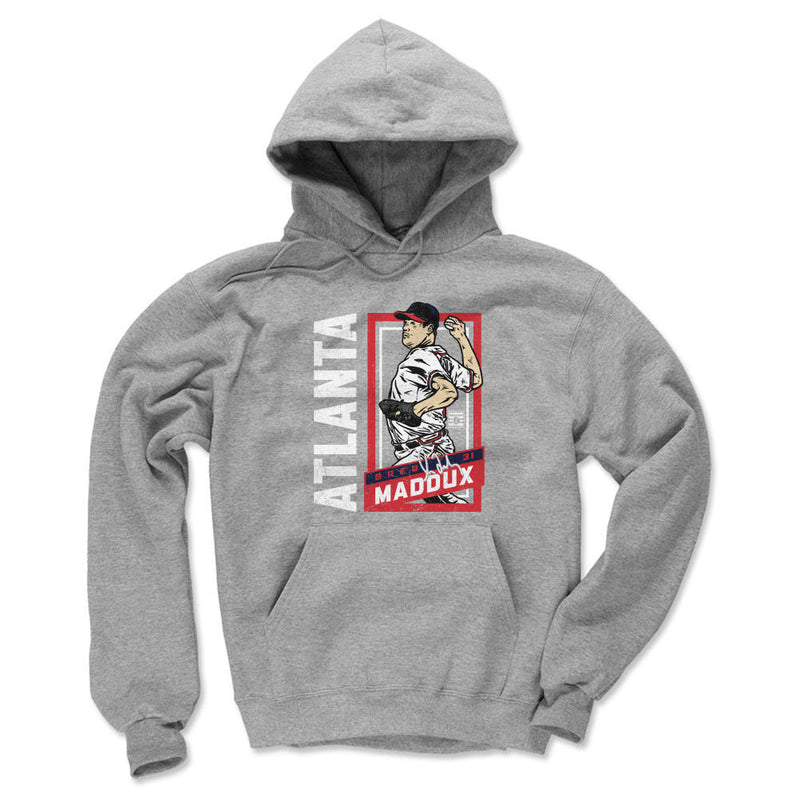 Hoodie featuring design named Greg Maddux Atlanta Sports Card WHT, product image 1 of 2