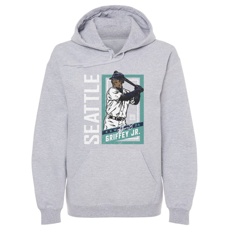 Hoodie featuring design named Ken Griffey Jr. Seattle Sports Card WHT, product image 1 of 2