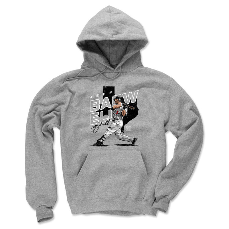 Gray Hoodie featuring design named Jeff Bagwell Player Map WHT